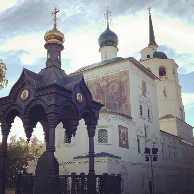 Irkutsk, kostol Spassky - najvzácnejší monument sibírskej monumentálnej architektúry