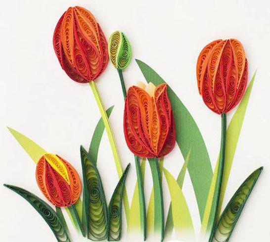 quilling tulipán