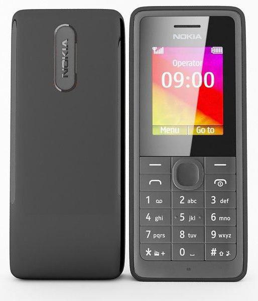 Prehľad tlačidla telefónu Nokia 106